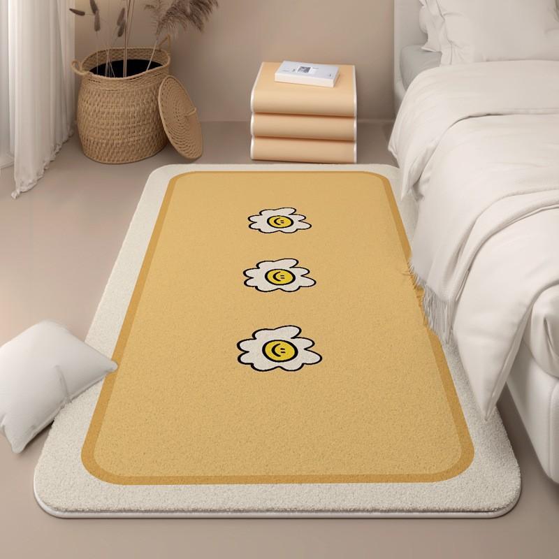Imitation Cashmere Fresh Household Absorbent Anti-Slip Bedroom Bed Blanket Living Room Rug Fully Carpeted Home Decoration