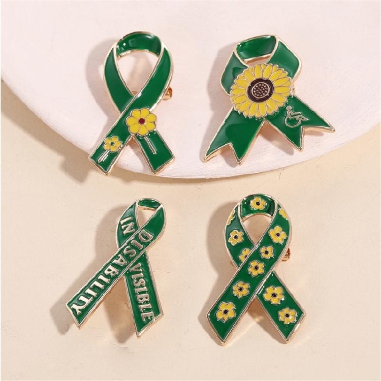 Sunflower Ribbon Brooch Metal Badge Pin for Charity Event Participants and Fashion Lover of All Ages Clothing Decors