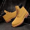Leather Martin boots men's British style tooling couple shoes desert boots high-top men's shoes big yellow boots shoes men's short boots
