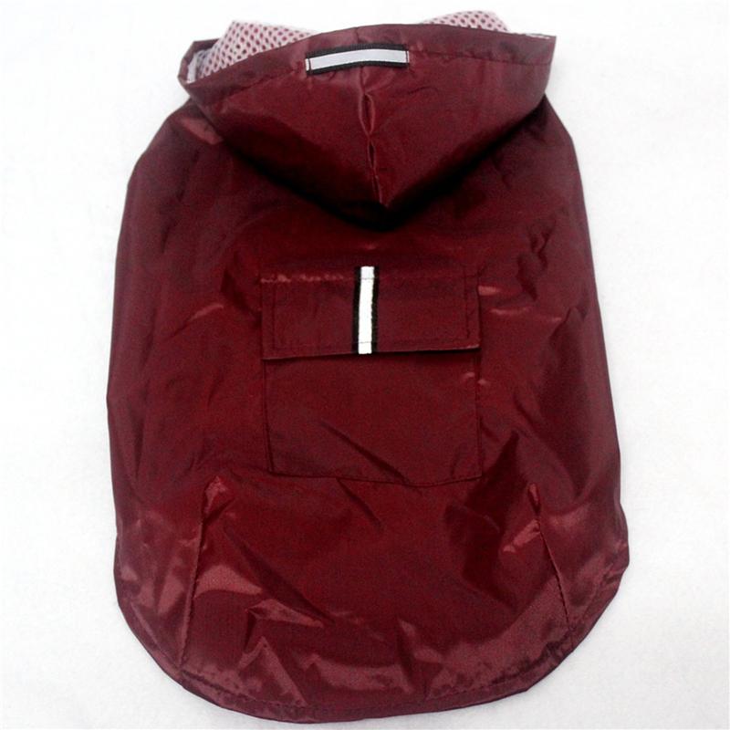 Dog Raincoat Waterproof Hoodie Jacket Rain Poncho Pet Rainwear Clothes with Reflective Stripe for All Sizes Big Puppies