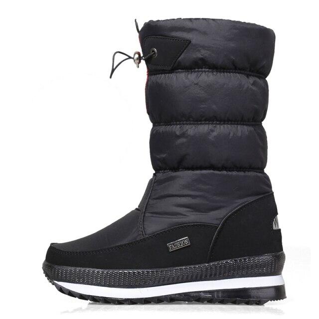 Dames Herfst Winter Sneeuwlaarzen Grote Maat Dikke Zolen Hoge Laarzen Warme Antislip Comfortabele Katoenen Schoenen Botas De