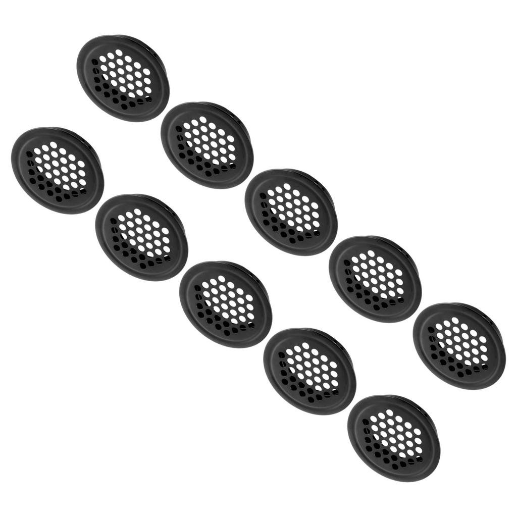10pcs Round Cabinet Air Duct Vent Dia.35mm Steel Louver Mesh Hole Plug Decoration Cover Wardrobe Grille Ventilation Systems