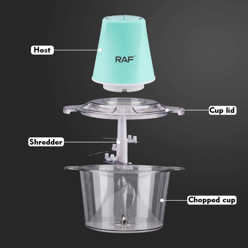 Elektrický mlýnek na zeleninu, plně automatický drtič pro domácnost, kuchyňský kuchyňský robot