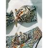 Sexy Bandeau Bikini 2026 Women Metal V Wire Zebra Tiger Print Push Up High Waist Swimsuit Beach Bathing Suit Two Piece Swimwear