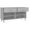Shoe Cabinet Grey Sonoma 102 X 35 X 55 Cm Particleboard