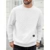 Men's Slim Fit Crew Neck Long Sleeve Plaid Casual Base Layer Shirt.