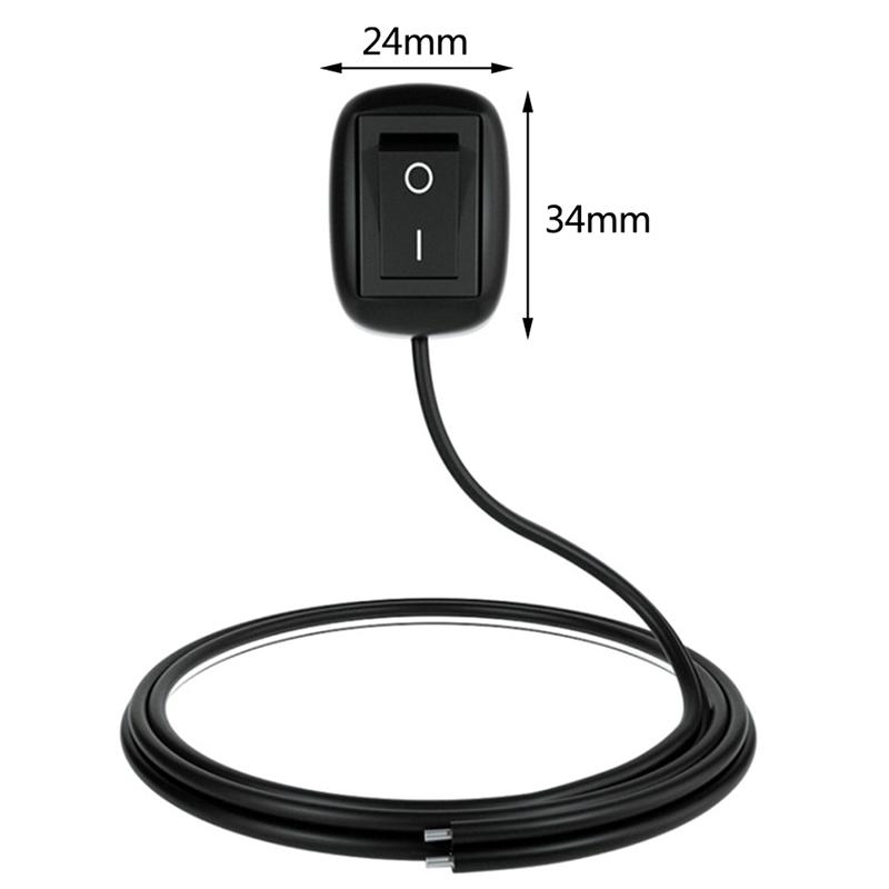 Dc 12V Universal Car Switch Paste Type Toggle Switch With Cable 60Cm For Drl