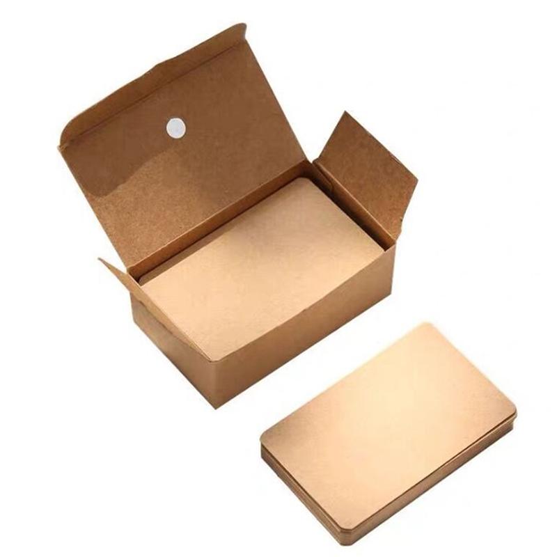 100 Teile/schachtel Kraft Papier Karte Farbe Leere Visitenkarte Nachricht Danke Karte
