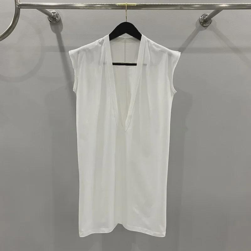 SUBHUMAN Men's Spring/Summer Dark Knitted V-Neck Sleeveless Tank Vest - Couple's Style