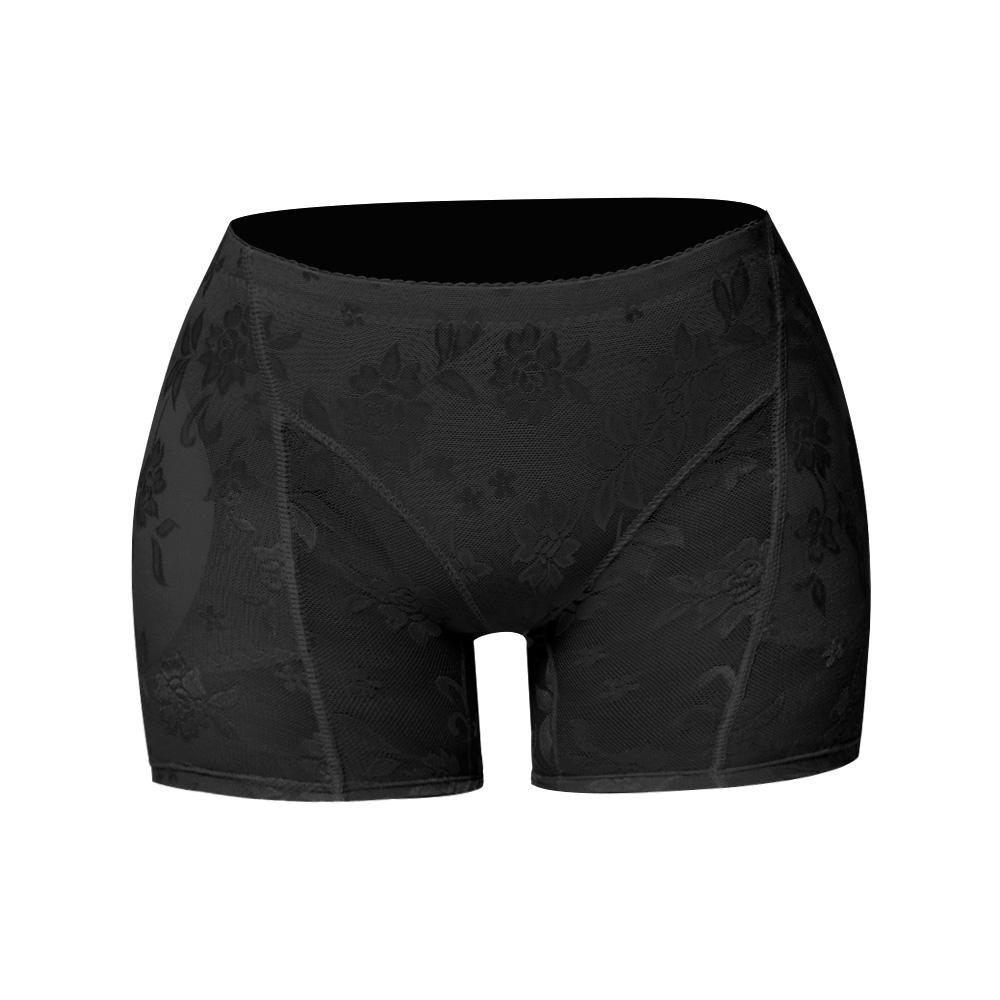 High Waist Plus Size Padded Buttocks Eco-Friendly Nylon Medium Control Butt Lifting Shapewear Xl чёрный