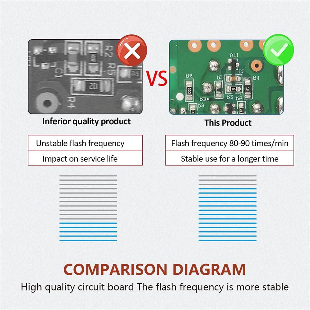 1pcs 2-Pin Black LED Flasher ,Relay Universal Adjustable of Turn Signals Blinker Indicator Relays for Motorbike Motorcycle Accessories