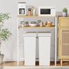 TTWO Over-the-Trash Can Rack, Kitchen Rack, 5-Tier Adjustable Height, Microwave Rack, Microwave Board, Worktop, Storage Rack, Heavy-Duty, 70kg Load Ca