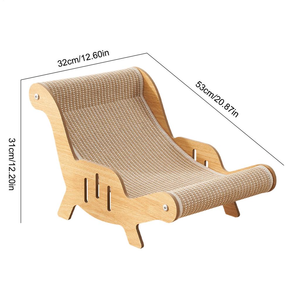 

Cat Lounger Scratcher Kittens Scratching Recliner Sofa Multi-Functional Sisal Scratcher Bed for Indoor Scratching Pad Cat Chair