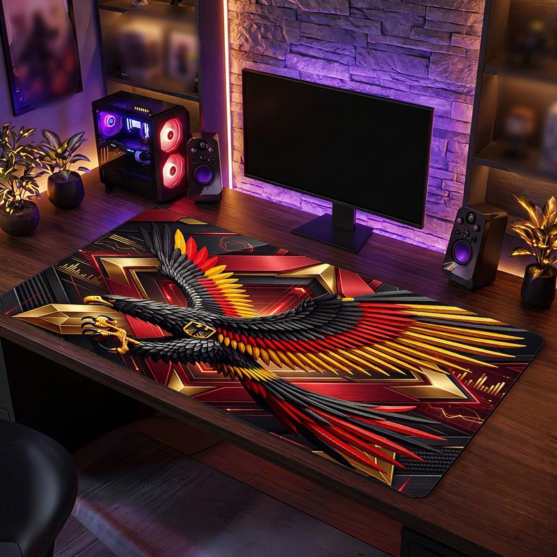 Germany Football Crest Mouse Pad, Extended Non Slip Rubber Desk Mat for Gaming Office Laptop Fan Gift