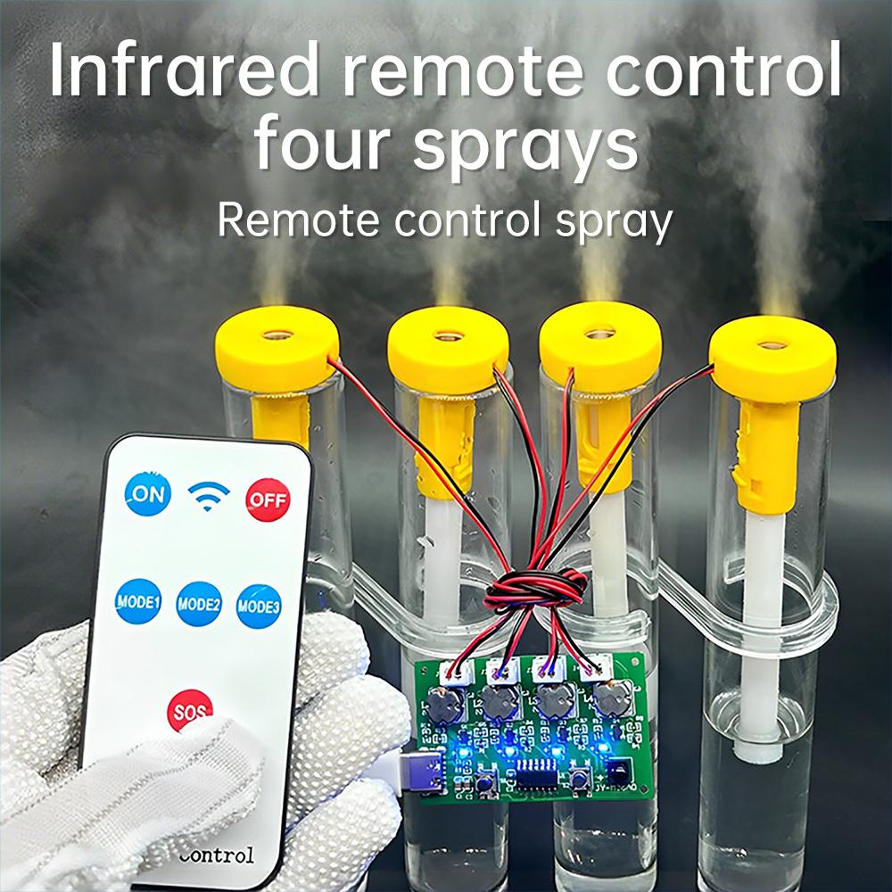 Mini Humidifier DIY Kits Infrared Remote Control Four-spray Humidifier Module Mist Maker and Driver Circuit Board