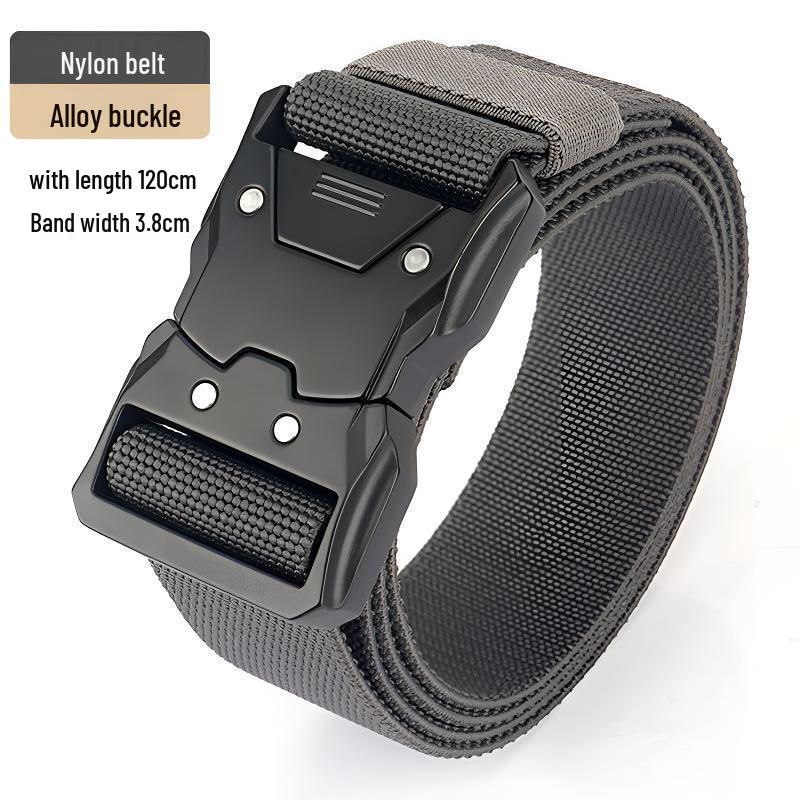 Men's Adjustable Leather Tactical Belt: Elastic, Versatile, Casual, Outdoor Training, Workwear
