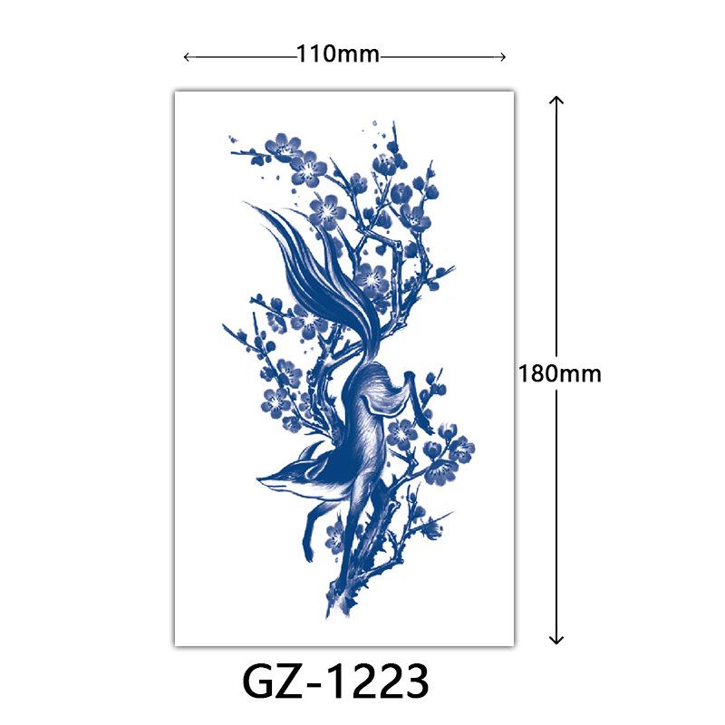Herbal Tattoo Stickers, Juice Tattoo Stickers, Semi-Permanent English Letter Tattoo Stickers Tattoo
