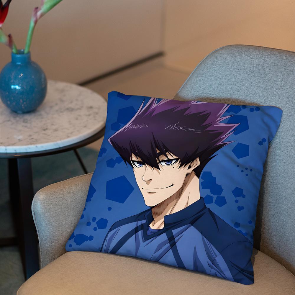 Blue Lock Anime Cushion Cover 2-in-1 Reversible Plush Pillow Cover | Car/Sofa/Bed | Perfect Gift