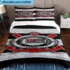 Set Biancheria da Letto Stampato con Stemma di Squadra di Calcio 3 Pezzi Chiusura con Zip Include 1 Copripiumino & 2 Federe Set Biancheria da Letto Decorazioni per la Casa Regali