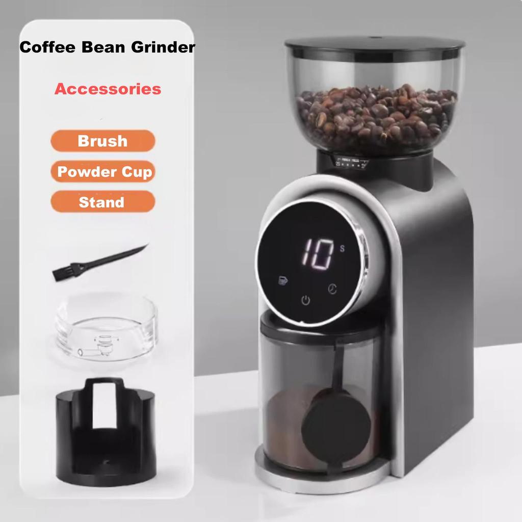 Smart Display Electric Coffee Grinder – 25 Grind Settings for Espresso and More, Adjustable Burr Grinder for Home and Office Use