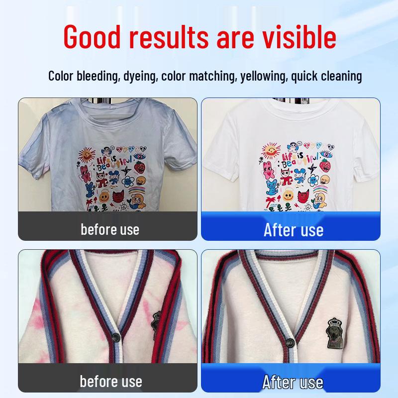 Dry Cleaning White Clothes Bleaching Powder - No-Scrub Stain Remover and Whitener