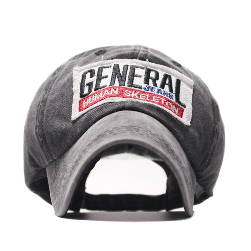 New retro sticker letter baseball cap simple and versatile washed denim cap youth sun hat women