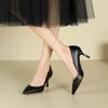 7-Pointed stiletto high heels women's daily commute professional work single shoes women's simple solid color bridesmaid shoes