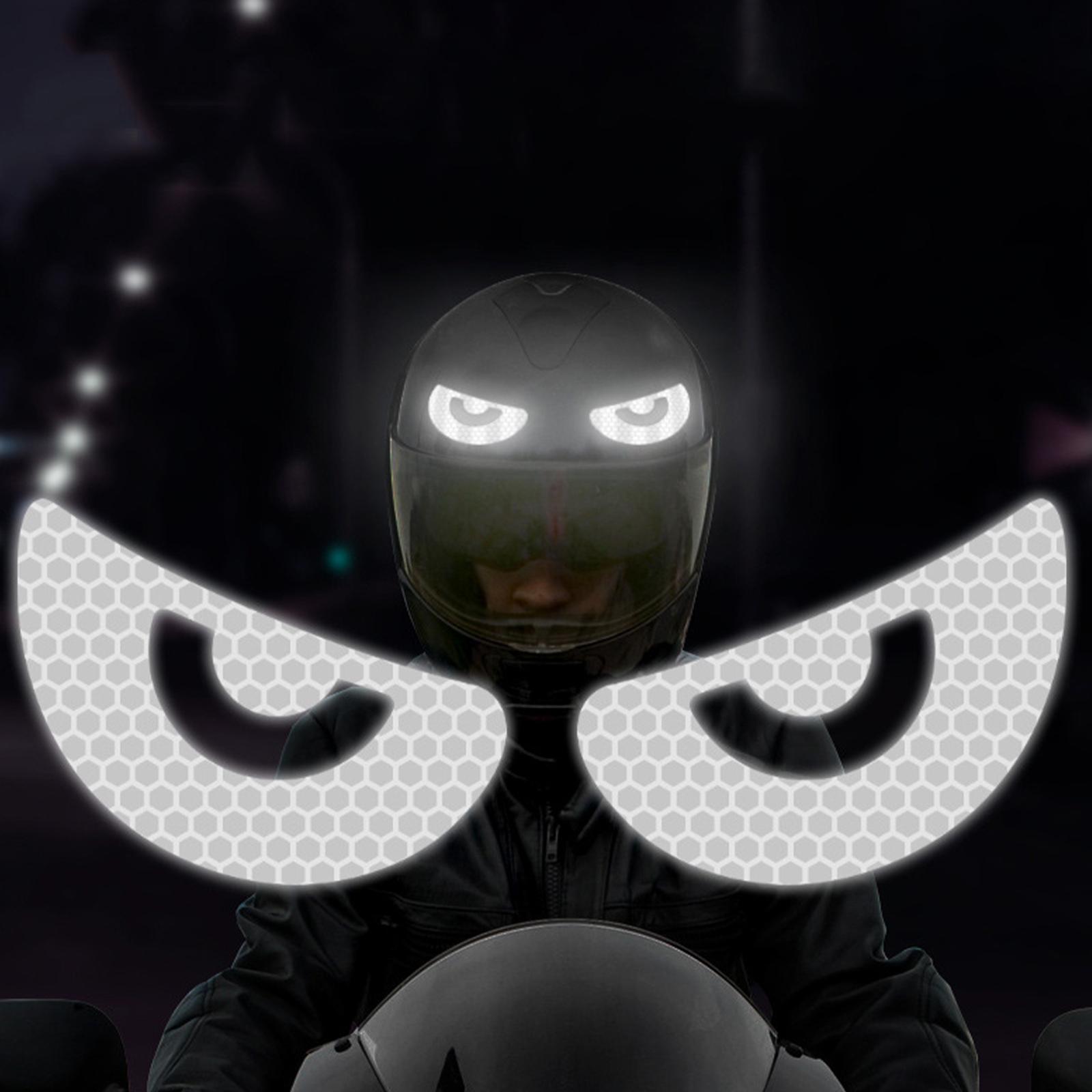 

Новые креативные водонепроницаемые очки, рог дьявола, мотоциклетный шлем, наклейка, ночной предупреждающий знак, светоотражающая наклейка, внешняя 1 Pair Eyes