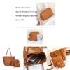 Stylish Lychee Pattern Shoulder Bag Set For Women With 4 Pieces