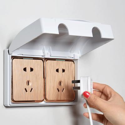 כיסוי שקע בטיחות לתינוק מגן תקע חשמלי עמיד למים התקנה פשוטה כיסוי שקע כפול מגן תינוק