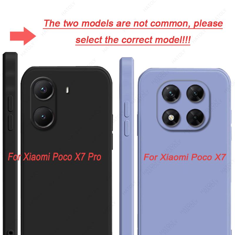 Pouzdro na telefon z tekutého silikonu pro Xiaomi Poco X7 Pro Kryt odolný proti nárazům Funda Zadní kryt pro Xiaomi Poco X7