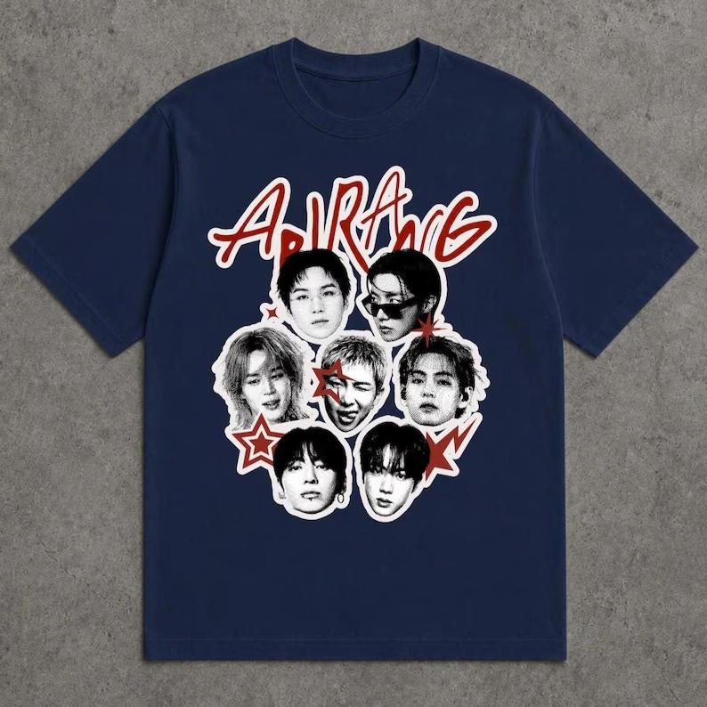 2026 Hot Sale Vintage Bangtan Shirt Unisex Y2K Gothic Cotton Streetwear Oversized T-shirt Short Sleeve Casual Clothing