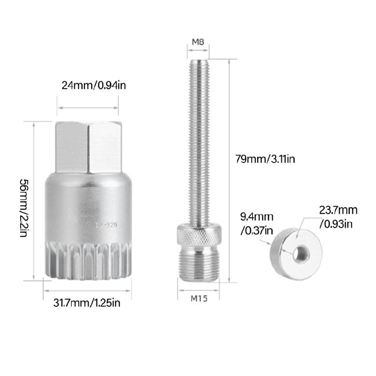 Bicycles 20 Teeth Remover Bottom Bracket Sleeve Tool Antidrop Tool Bikes Bottom Bracket Remover Crank Puller Remover