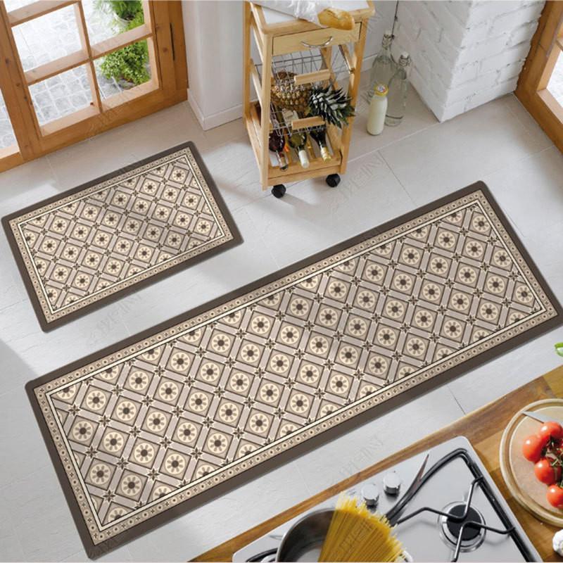 Pvc Long Rectangular Kitchen Floor Mat Waterproof Oilproof Nonslip For House Kitchen