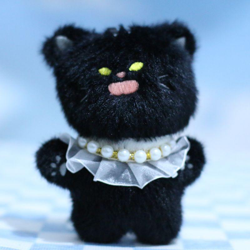 Cute Angry Cat Pendant Plush Toy Doll Soft Stuffed Keychain Bag Hanging Decoration Keychain Pendant Stuffed Doll Girl Kid Gift