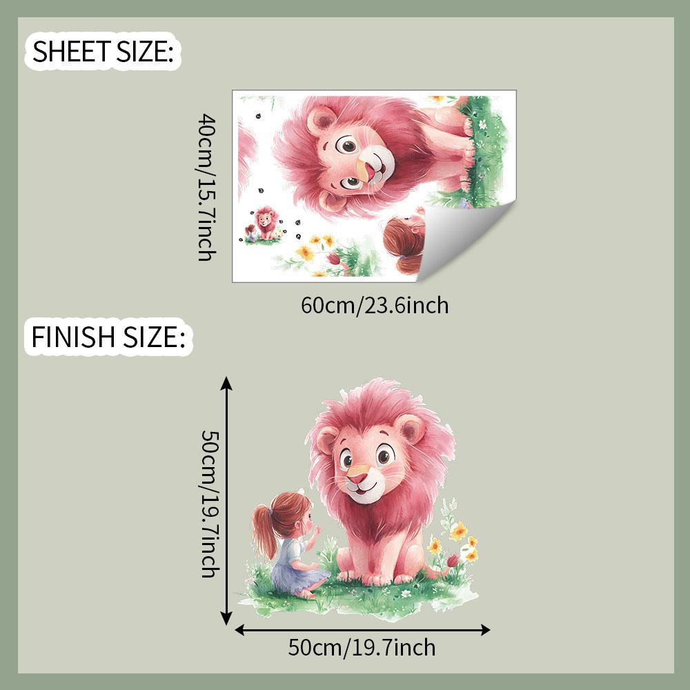 

Раскрашенные Наклейки Маленькая Львица Спальня Гостиная Дом Стена Фон Благоустройство и Украшение