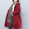 2024 Women's Mid-Length Fleece-Lined Parka with Detachable Lining and Waist-Hugging Fit