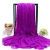 Extra Large Imitation Silk Scarf Solid Color Silk Scarf Seaside Beach Towel Long Spring and Autumn Women's Gauze Scarf Chiffon Scarf Women