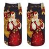 Casual Work Business Socks 3D Christmas Santa Elk Printing Medium Sports Socks