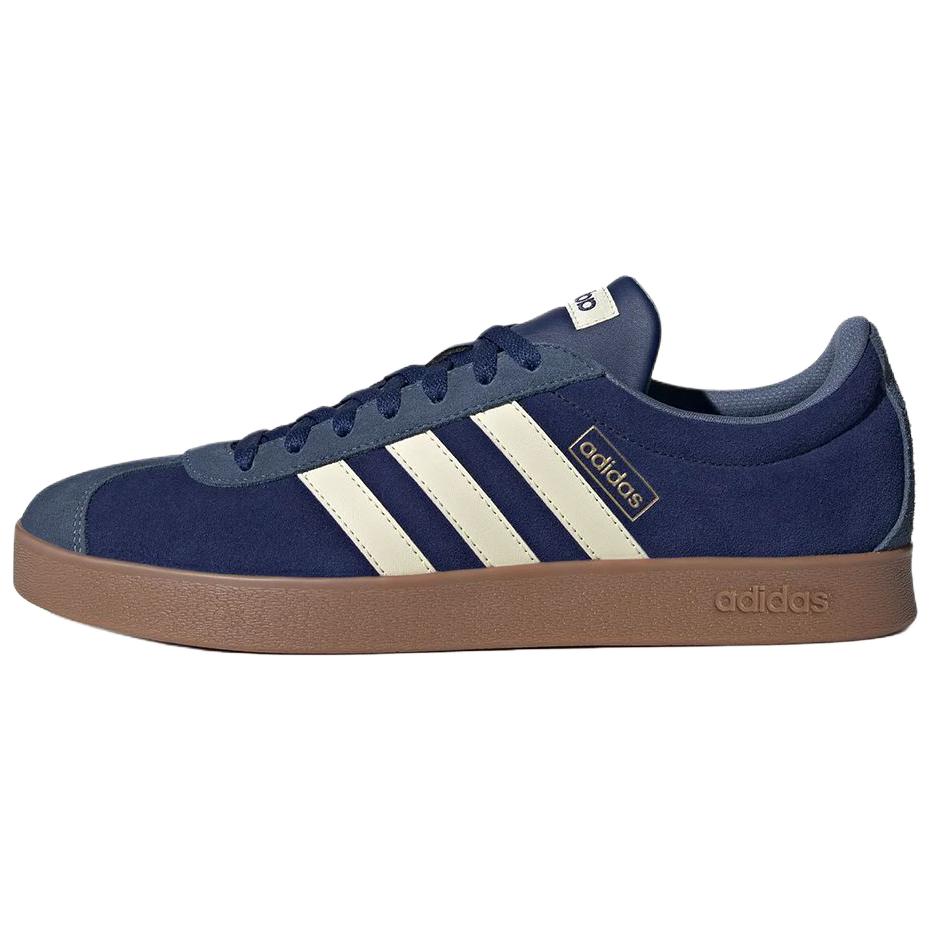 Adidas Vl Court Classic Fashion Comfortable Non-Slip Durable Low-Top Skate Shoes Unisex Sneakers Deep-Blue KK3775
