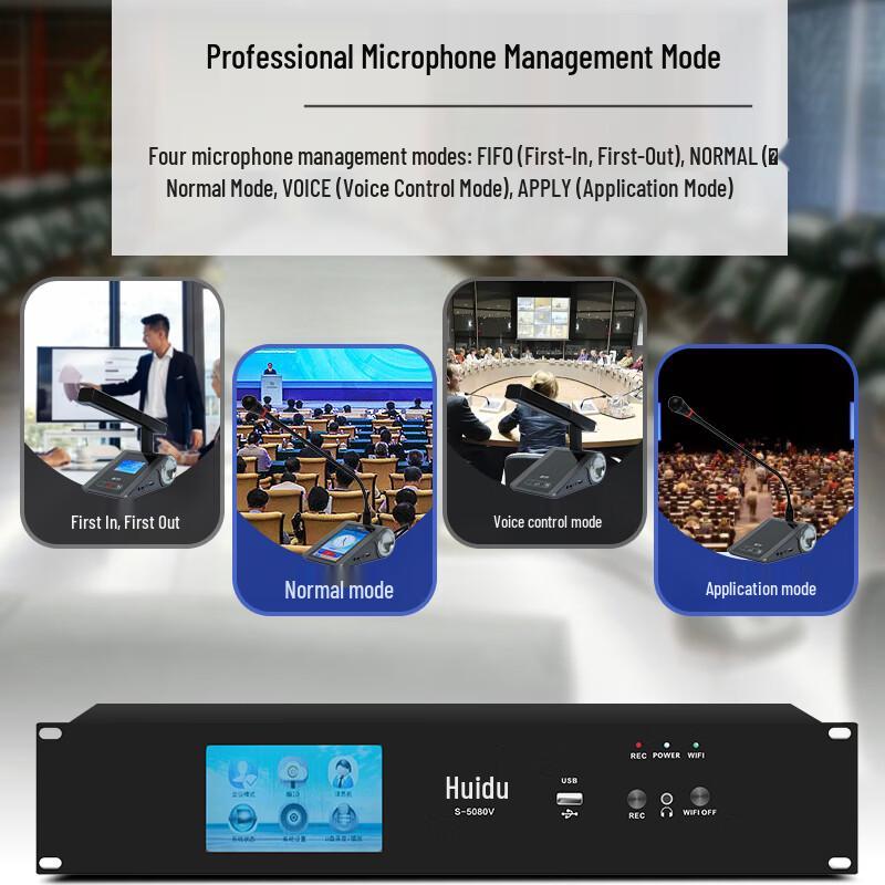 HuiDu S-308A 5G Wired/Wireless Conference Microphone (CN version)
