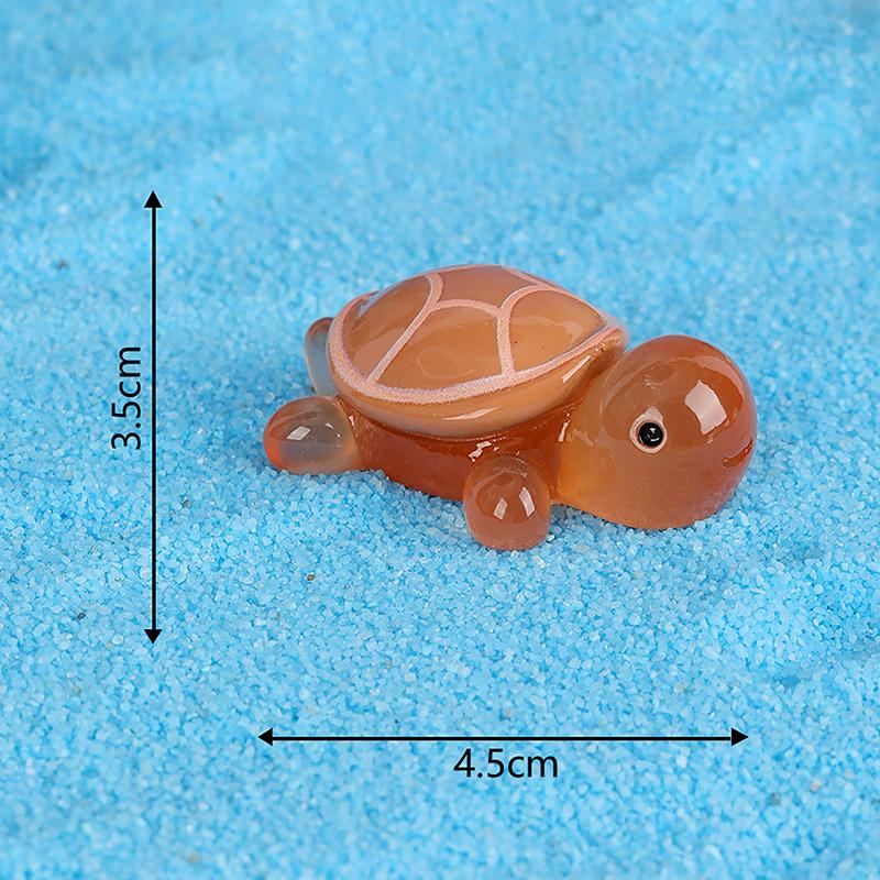 Small Fish Tank Micro Landscape Decoration Noctilucent Small Turtle Moss Landscaping Resin Crafts Desktop Ornaments Accessories
