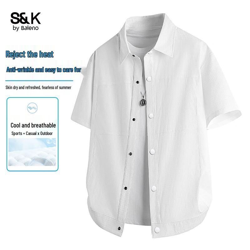 Baleno S&K Men s Breathable Short Sleeve Shirt 3XL
