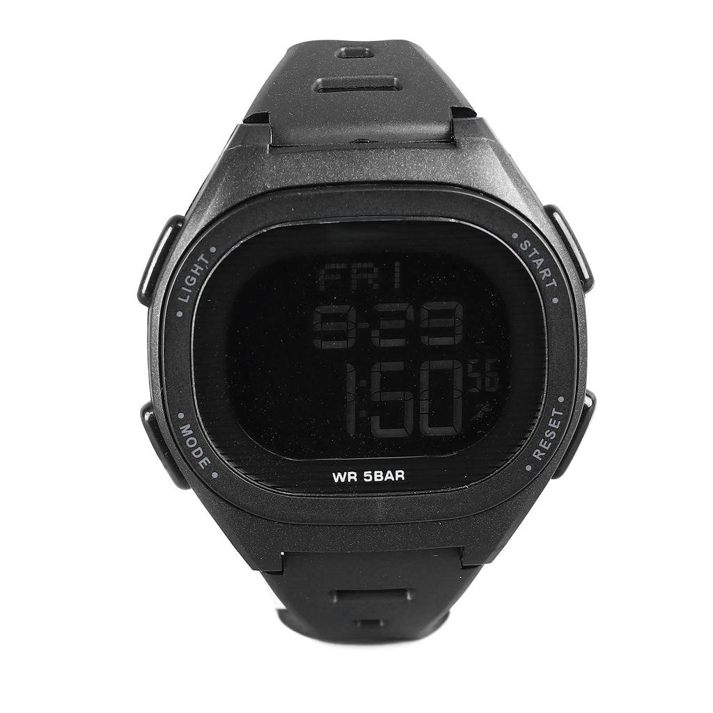 Digital Watch 50m Waterproof with Stopwatch Countdown Dual Time for Outdoor Indoor Activities