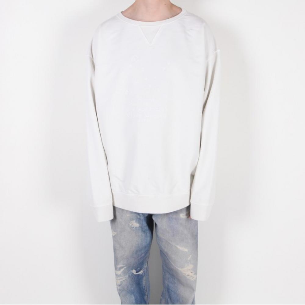 

Толстовка Maison Margiela 23SS Margiela в тон с логотипом цвета слоновой кости S50GU0208S25520729 M