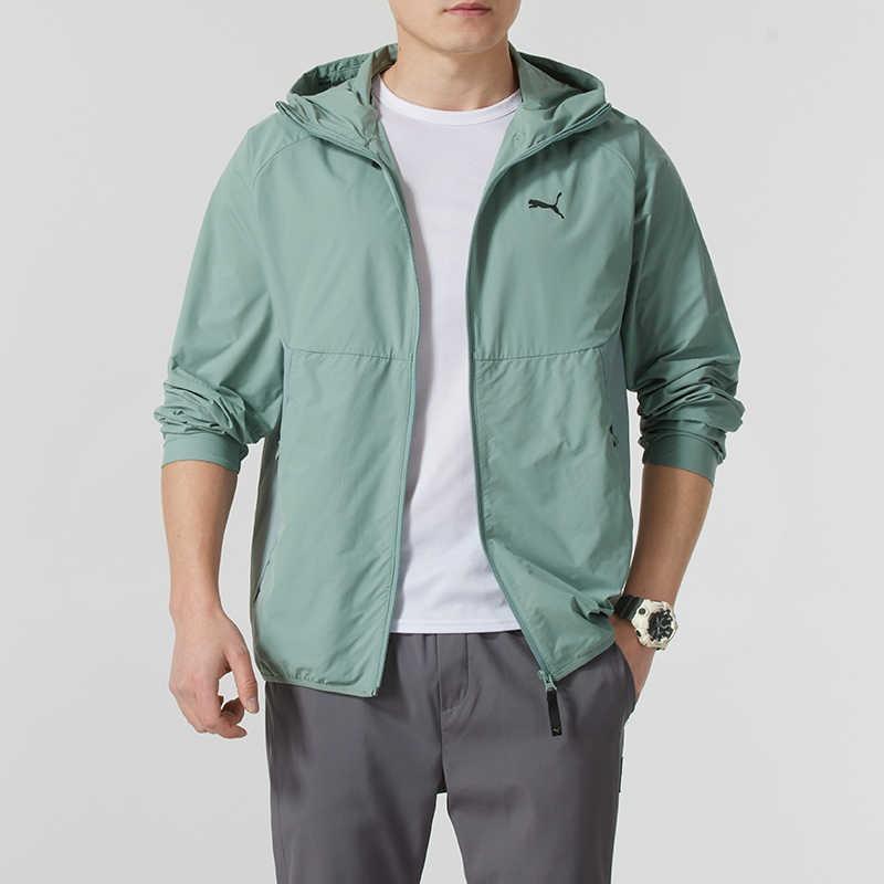 PUMA Jackets Men's Light Green Hooded Moderate Soft Shell 631881-30