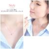 PLUSTER Diamond Necklace for Platinum Magnolia Solitaire Natural PT900 40cm Box Popular Birthday Day Plaster Jewelry Women, (0.10ct Diamond), Chain,