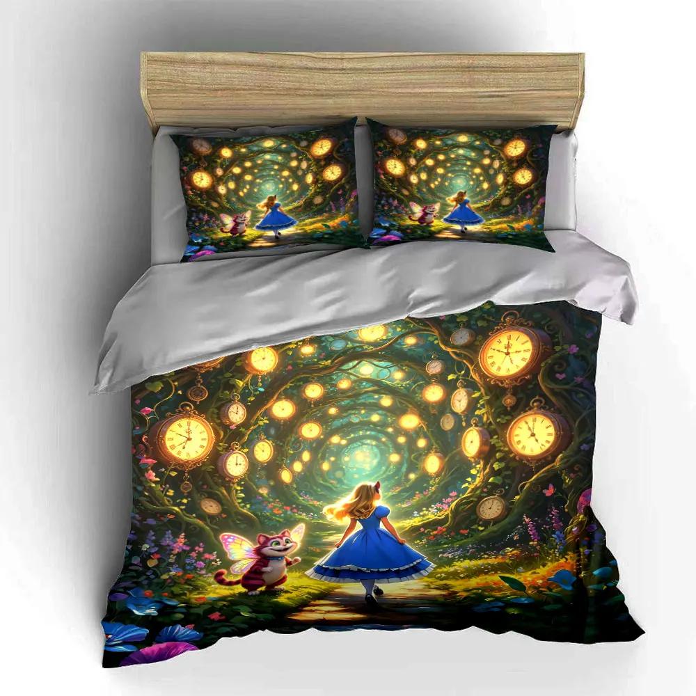 Fairy Tale Decorative Three-Piece Set Soft Comfortable Duvet Cover Bedding Set Included 1*Duvet Cover & 2*Pillowcases gift