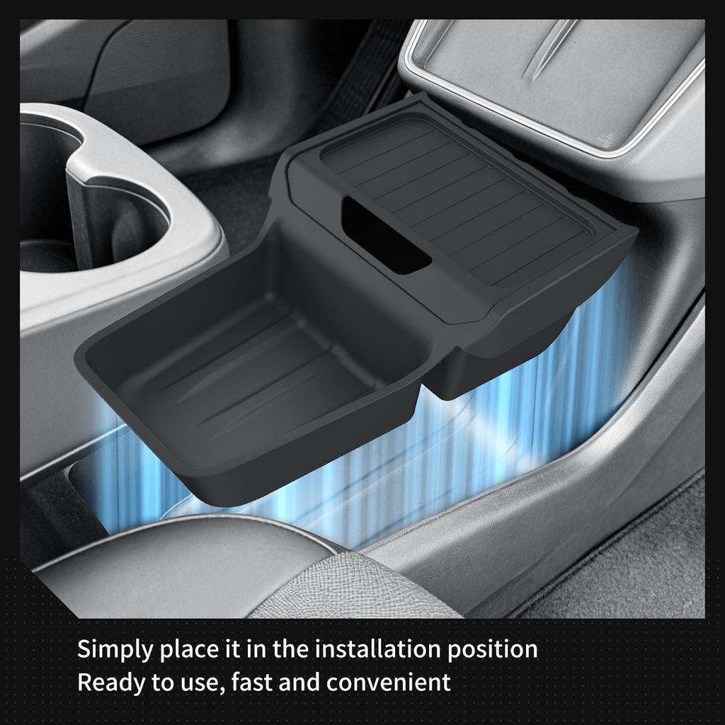LUCKEASY for Tesla Model Y Juniper Standard RWD 2026 Center Console Lower Storage Box Car Accessories Organizer Storage Case