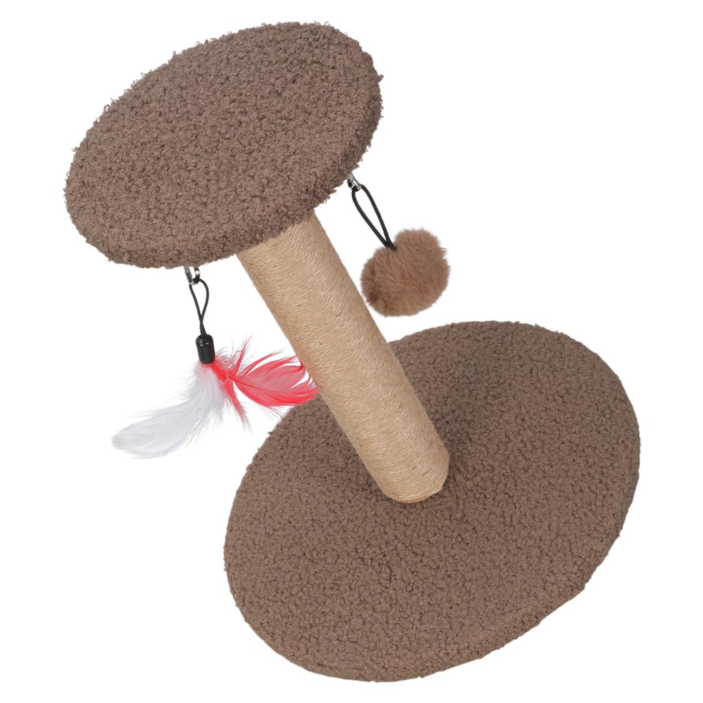 Brown Sisal Cats Scratch Post and Rest Area Cats Tree with Scratching Posts for Kittens and Small Cats